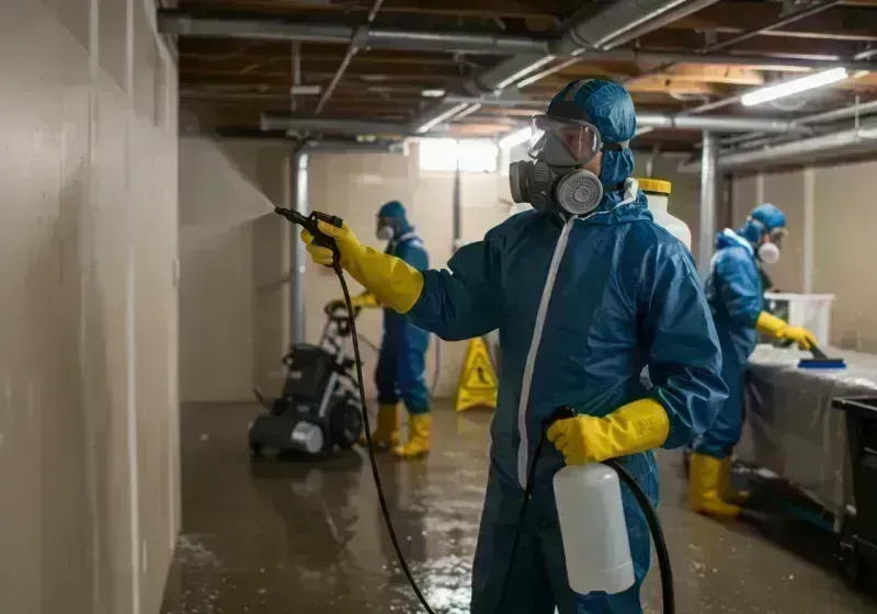 Basement Sanitization and Antimicrobial Treatment process in Thief River Falls, MN